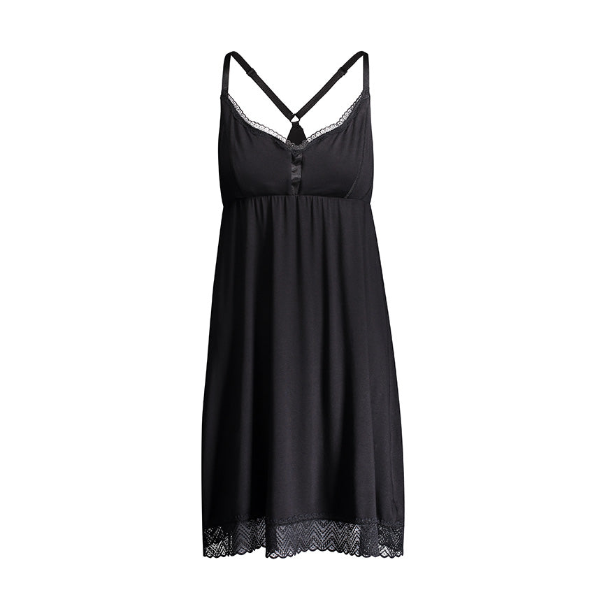 Spark Black Nightie With Built-In Support