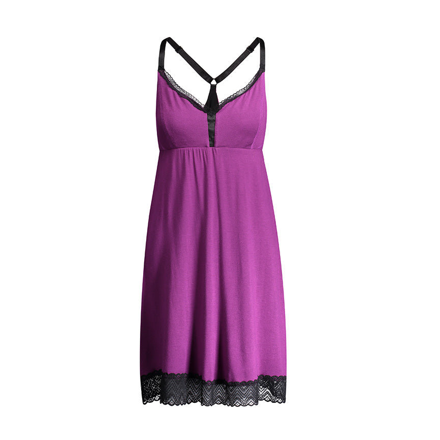 Spark Purple Nightie With Built-In Support